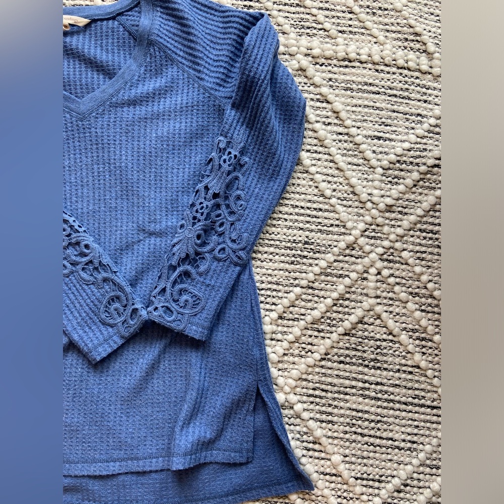 Soft Surroundings with sleeve accents petite small stretchy tunic top
